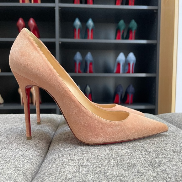 Christian Louboutin Décolleté (Kate) 100, Dusty Pink Suede EU38.5 (fits a US8) - Picture 1 of 8